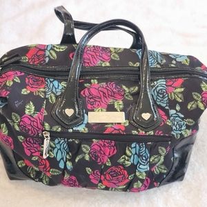 Betsey Johnson Black floral handbag